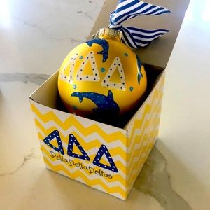 GREEK Tri delta ornament - glass